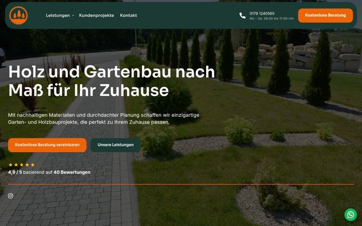 Screenshot of holzundgartenbau-guen.de
