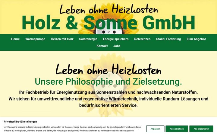 Screenshot of holzundsonne.de