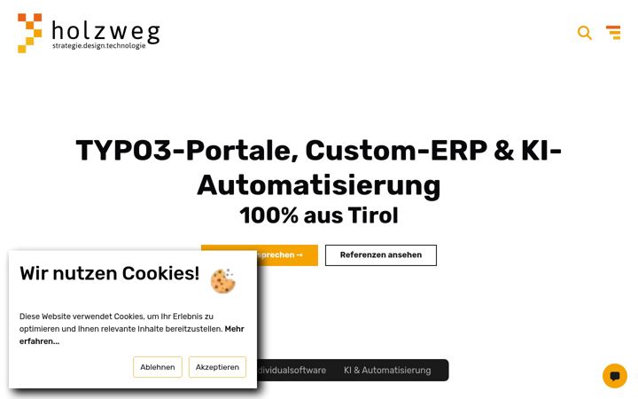 Screenshot of holzweg.com