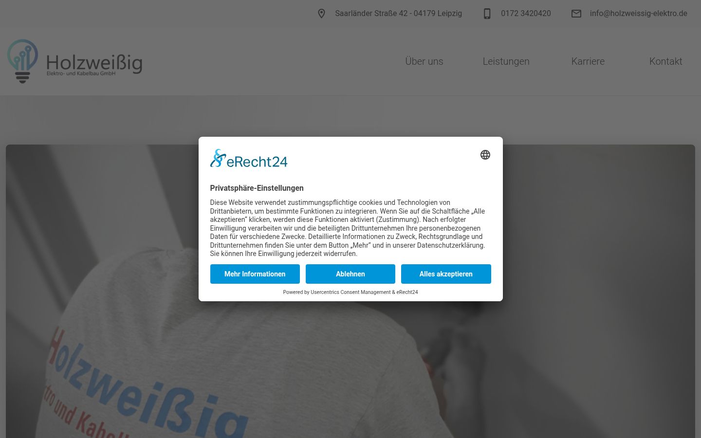Screenshot van de toestemmingsbanner zoals getoond vóór enige interactie