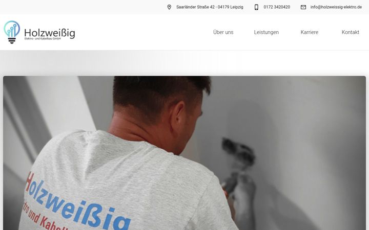 Screenshot of holzweissig-elektro.de