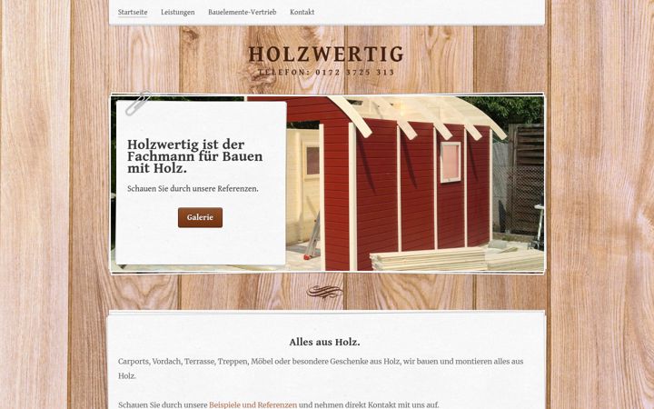 Screenshot of holzwertig.de