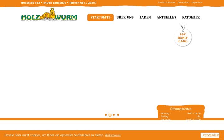 Screenshot of holzwurm-landshut.de