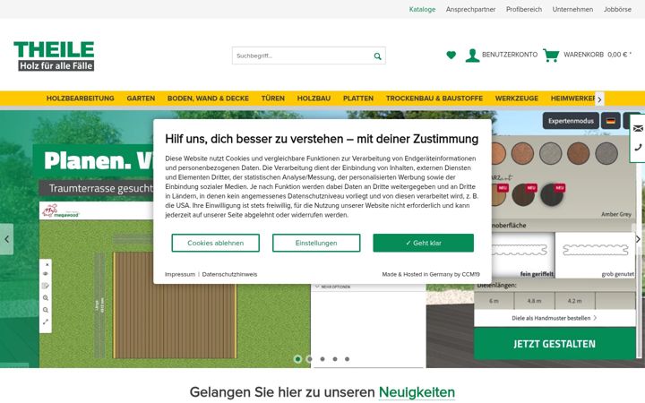 Screenshot of holzzentrum-theile.de