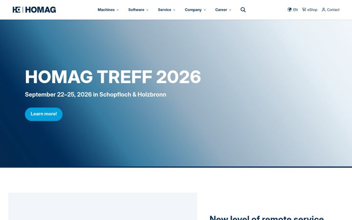 Screenshot of homag.com