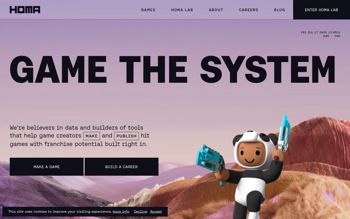 Zrzut ekranu homagames.com