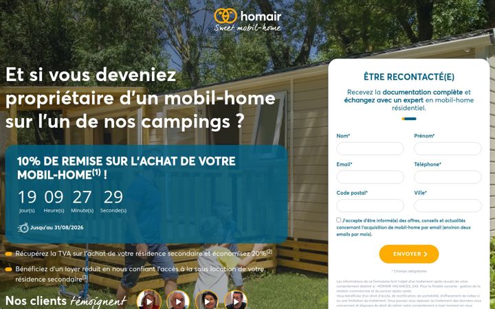 Screenshot of homair-mobilhome.com