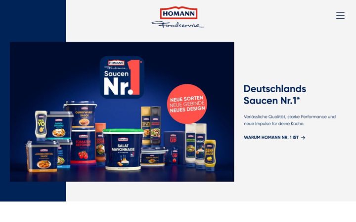 Screenshot of homann-foodservice.de