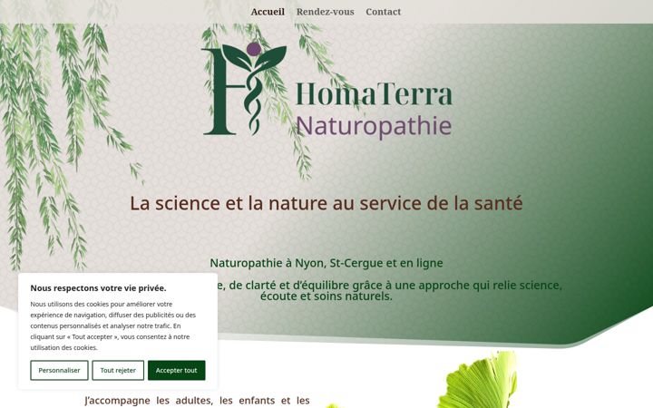 Screenshot of homaterra.ch