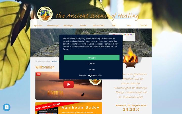 Screenshot of homatherapie.de