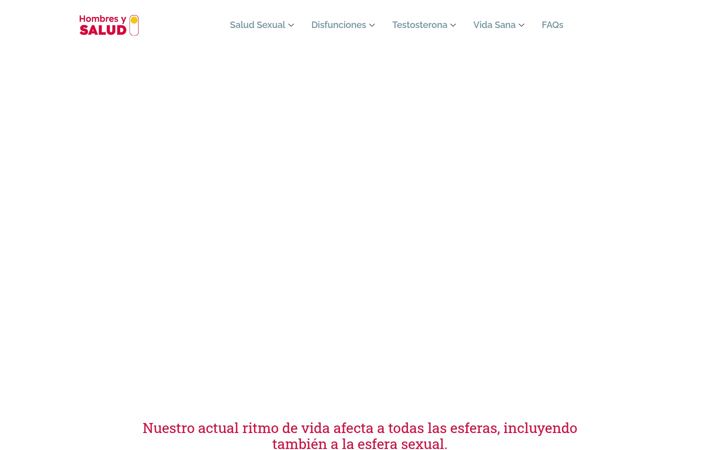 Screenshot of hombresysalud.com