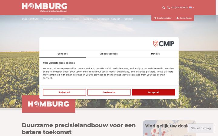 Skærmbillede af homburg-belgium.com