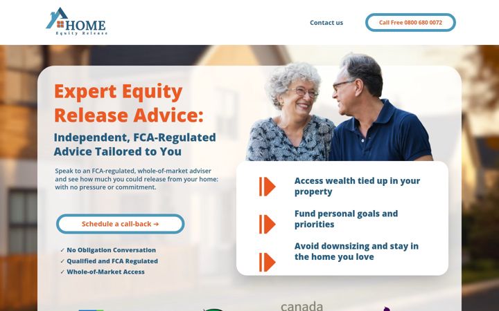 Screenshot of home-equityrelease.co.uk