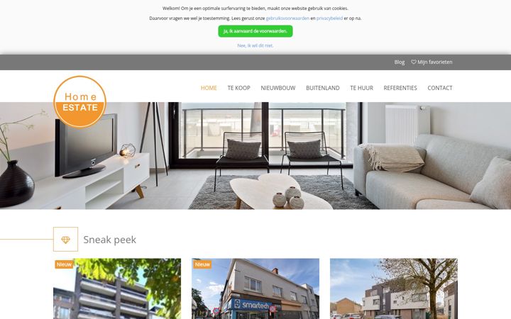 Screenshot of home-estate.be