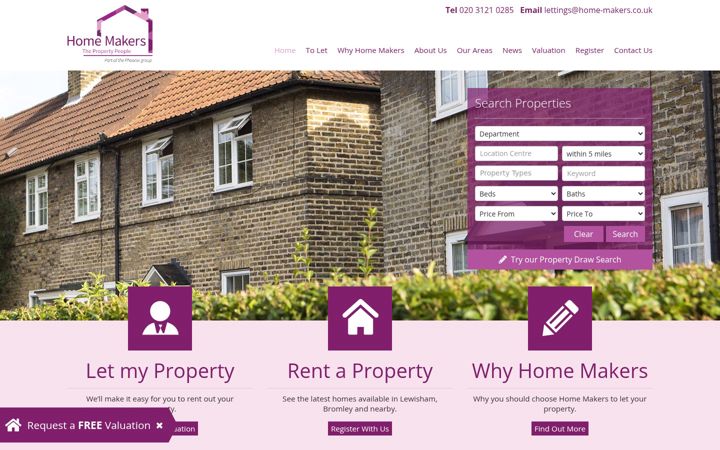 Screenshot of home-makers.co.uk