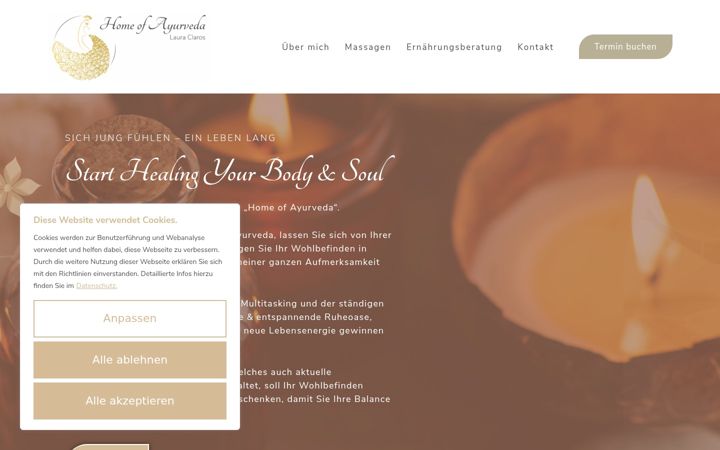 Screenshot of home-of-ayurveda.de