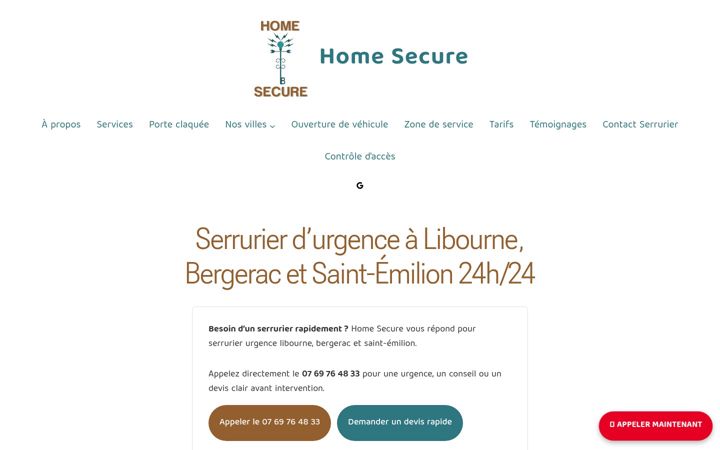Screenshot of home-secure-serrurier.fr