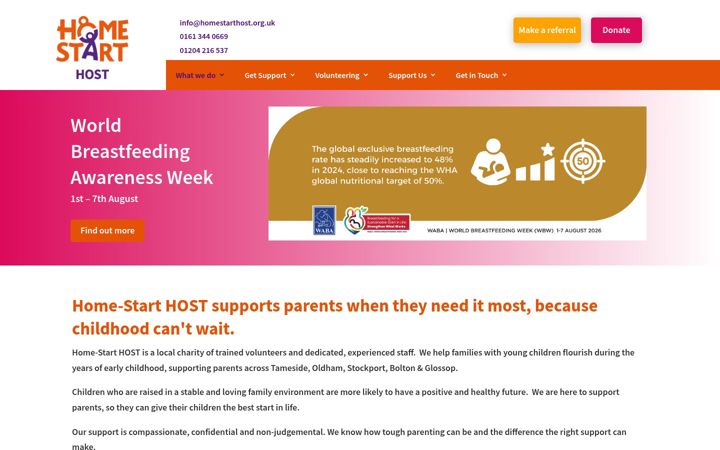 Screenshot of home-starthost.org.uk