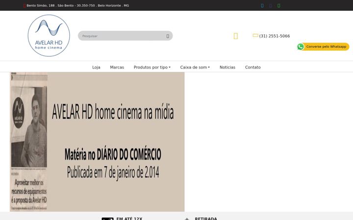 Screenshot of home-theater.blog.br