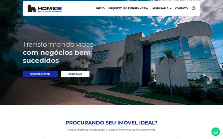 Screenshot of home16negociosimobiliarios.com.br