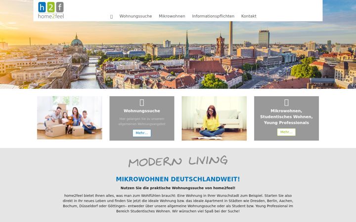 Screenshot of home2feel.de