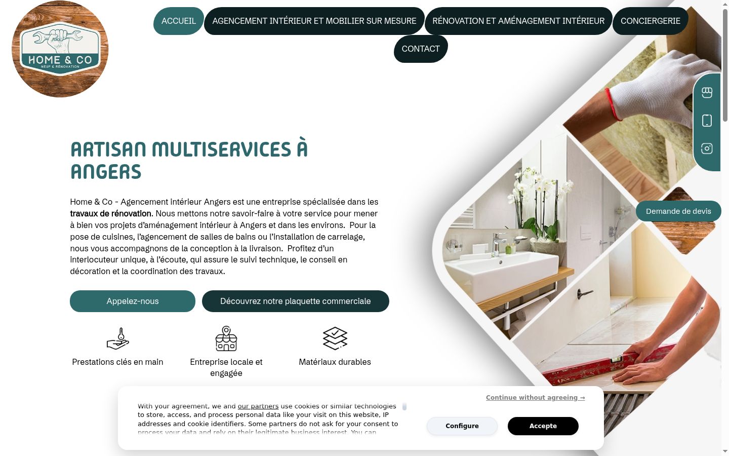 Screenshot of the consent banner shown before any interaction