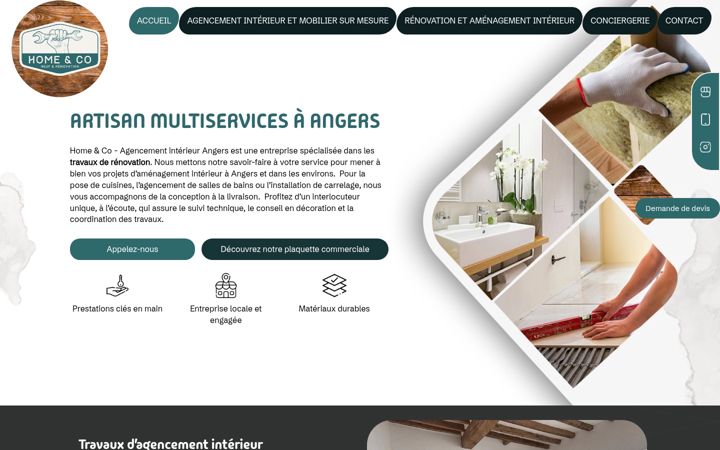 Screenshot of homeandco-angers.fr