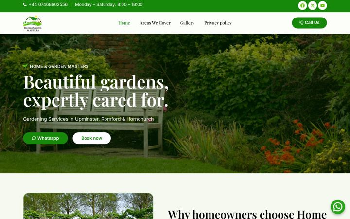 Screenshot of homeandgardenmasters.co.uk