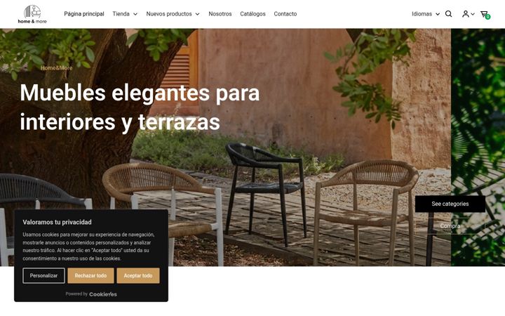 Screenshot of homeandmore.es
