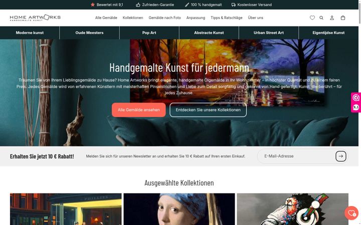 Screenshot of homeartworks.de