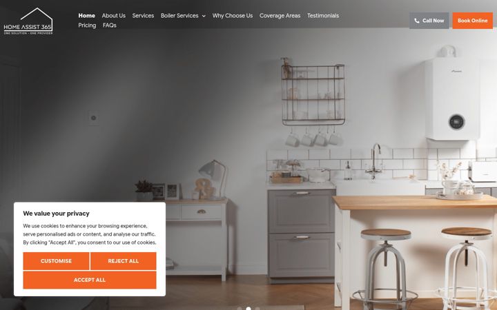Captura de ecrã de homeassist365.co.uk