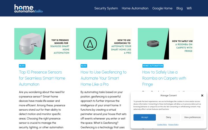 Screenshot of homeautomationtalks.com