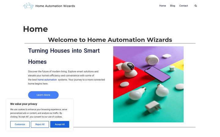 Screenshot of homeautomationwizards.com