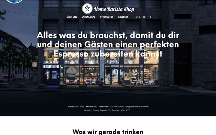 Screenshot of homebaristashop.ch