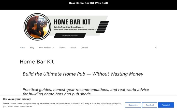 Screenshot of homebarkit.com