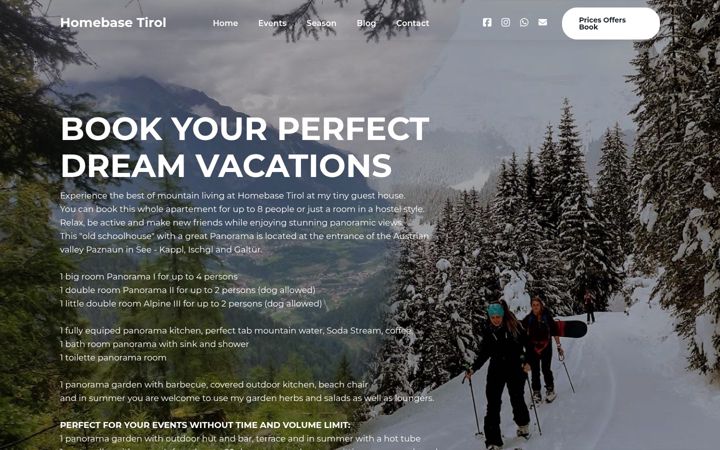 Screenshot of homebasetirol.com