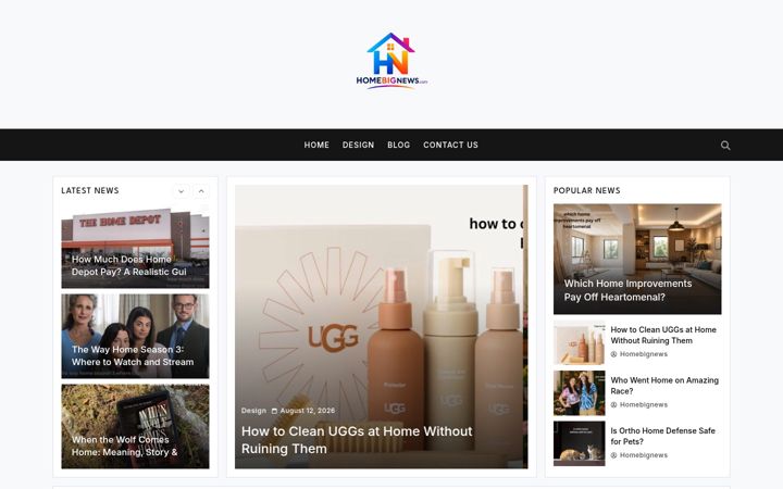 Screenshot of homebignews.com