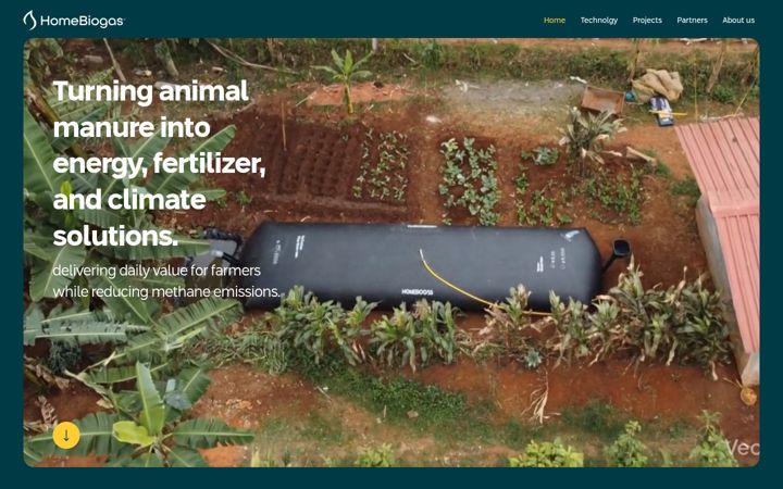 Screenshot of homebiogas.com