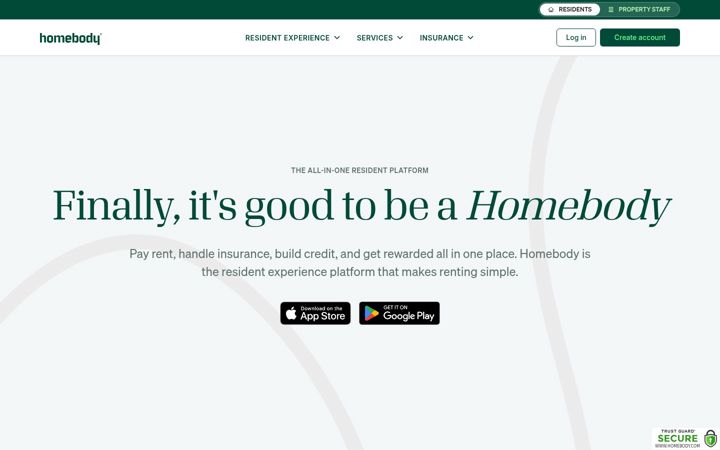 Screenshot of homebody.com