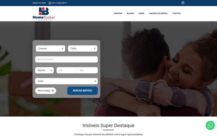 Screenshot of homebrokerimoveis.com.br