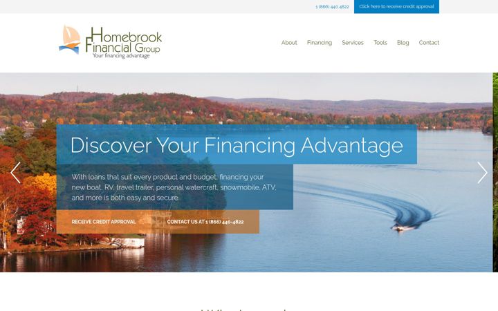Screenshot of homebrookfinancial.ca