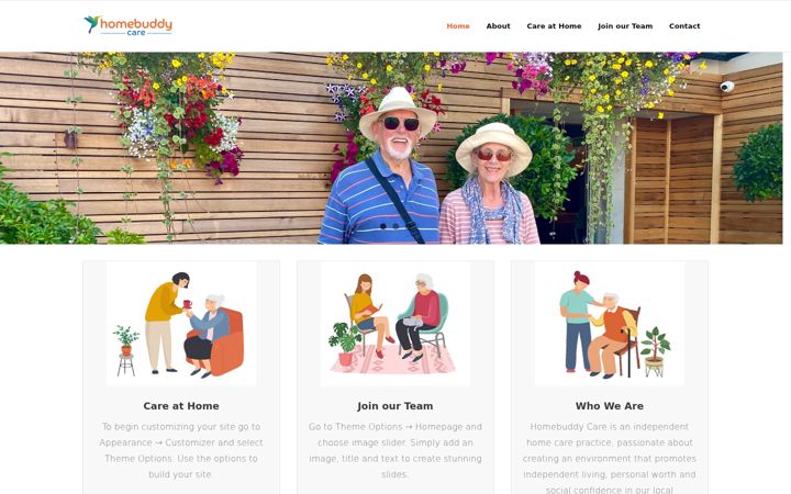 Screenshot of homebuddycare.co.uk