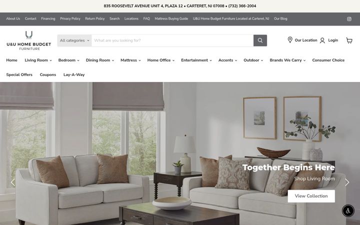Screenshot of homebudgetfurniture.com