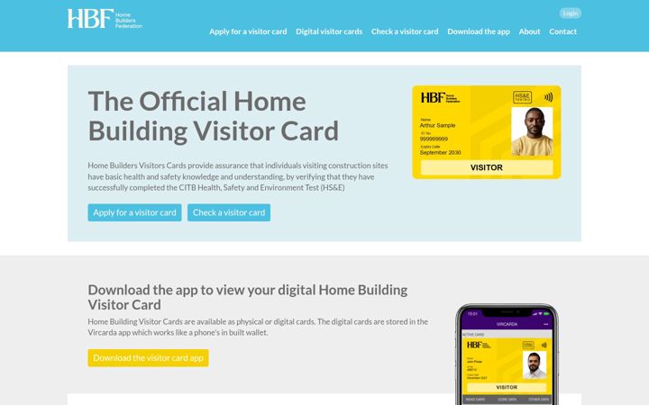 Screenshot of homebuildskillscard.co.uk