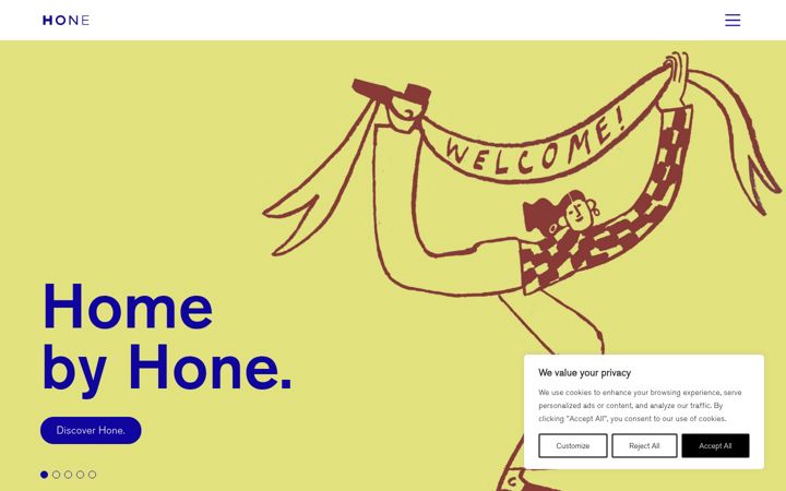 Screenshot of homebyhone.com