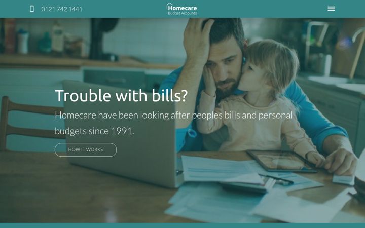 Screenshot of homecarebudget.com