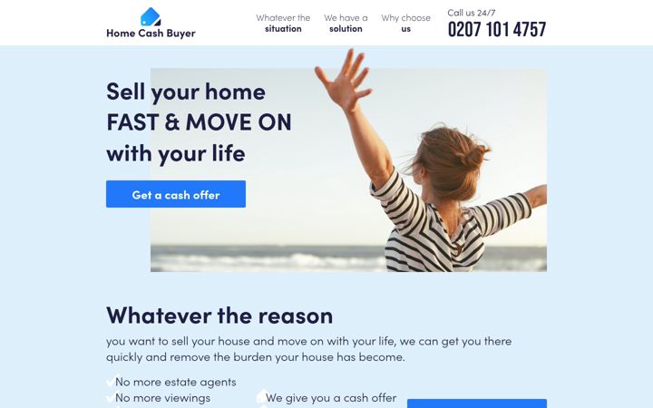 Screenshot of homecashbuyer.co.uk