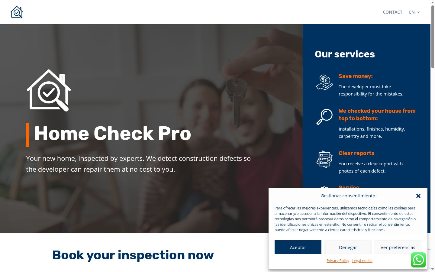 Screenshot del banner di consenso mostrato prima di qualsiasi interazione
