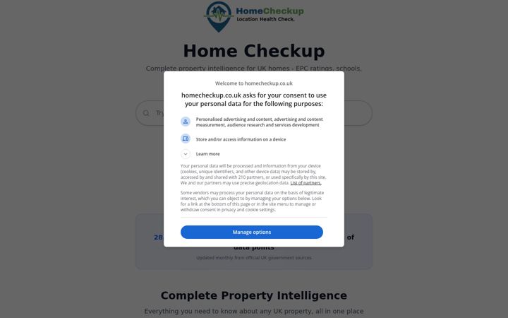 Képernyőkép: homecheckup.co.uk