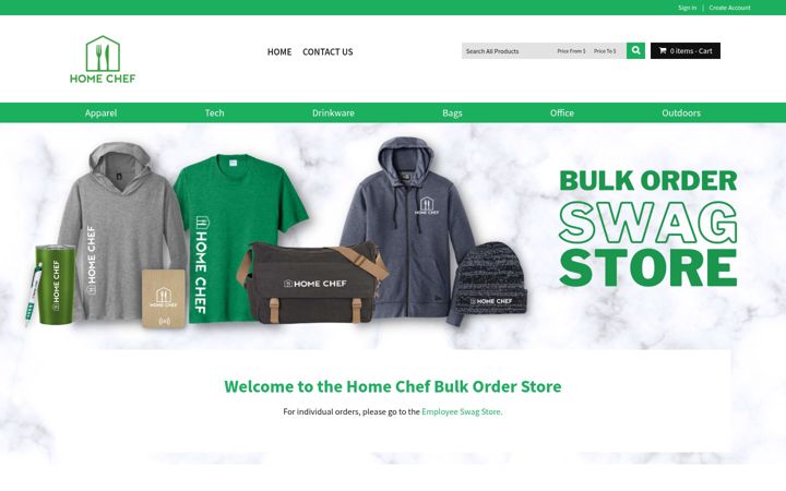 Screenshot of homechefcompanystore.com